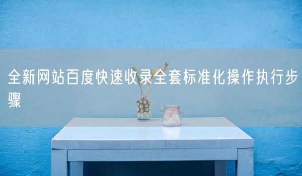 全新网站百度快速收录全套标准化操作执行步骤