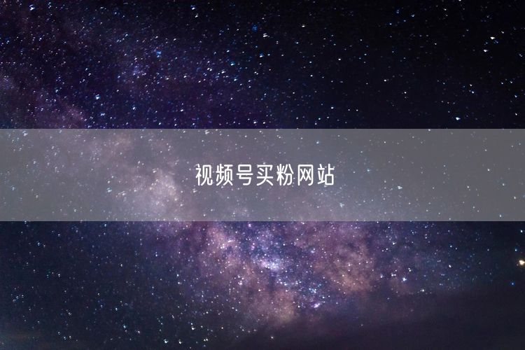 视频号买粉网站