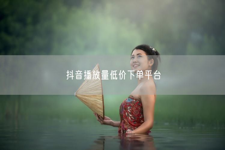 抖音播放量低价下单平台