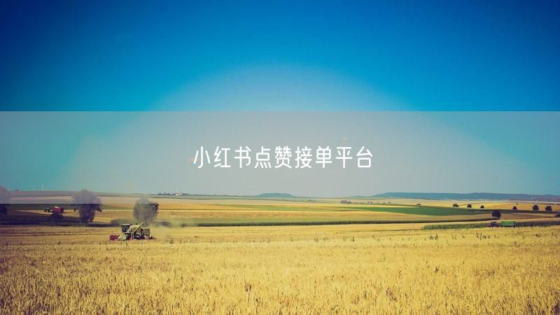 小红书点赞接单平台