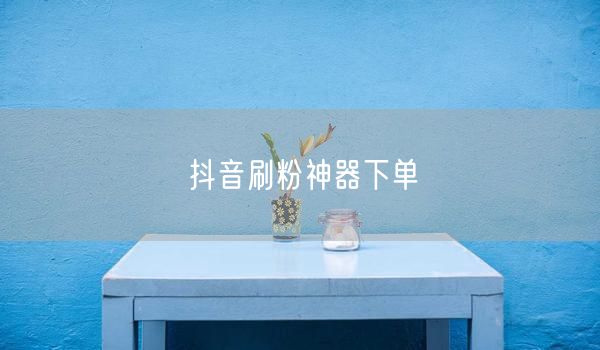 抖音刷粉神器下单