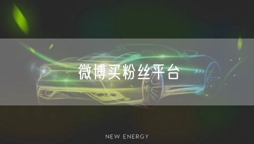 微博买粉丝平台