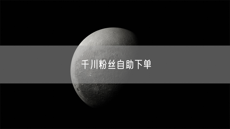 千川粉丝自助下单