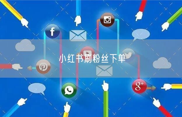 小红书刷粉丝下单
