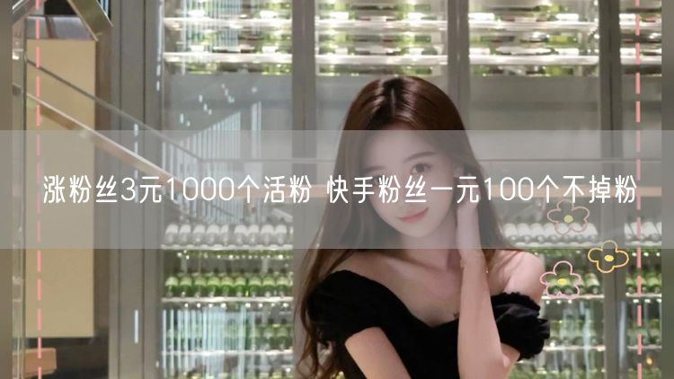 涨粉丝3元1000个活粉 快手粉丝一元100个不掉粉