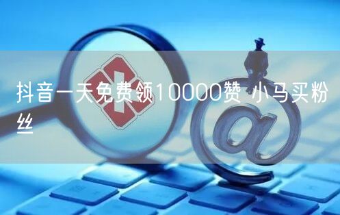 抖音一天免费领10000赞 小马买粉丝