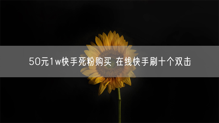 50元1w快手死粉购买 在线快手刷十个双击