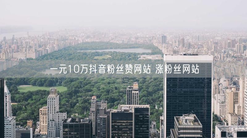 一元10万抖音粉丝赞网站 涨粉丝网站