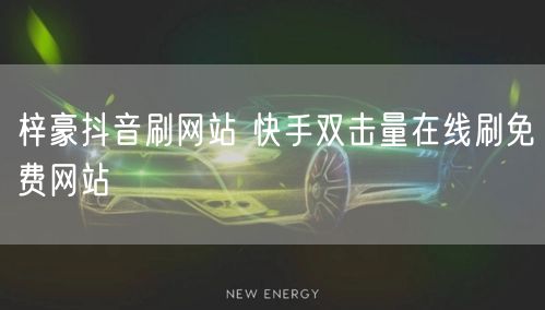 梓豪抖音刷网站 快手双击量在线刷免费网站