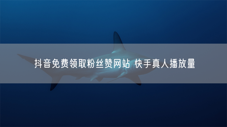 抖音免费领取粉丝赞网站 快手真人播放量