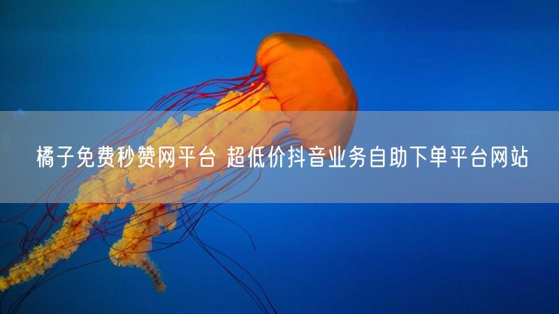 橘子免费秒赞网平台 超低价抖音业务自助下单平台网站