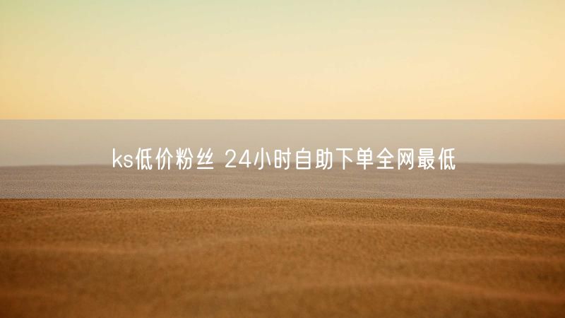 ks低价粉丝 24小时自助下单全网最低