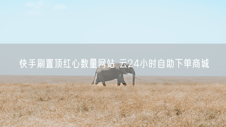 快手刷置顶红心数量网站 云24小时自助下单商城