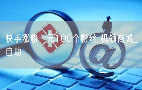 快手涨粉一元100个粉丝 机领商城_自助