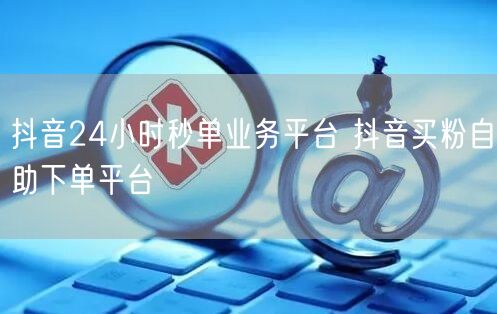 抖音24小时秒单业务平台 抖音买粉自助下单平台