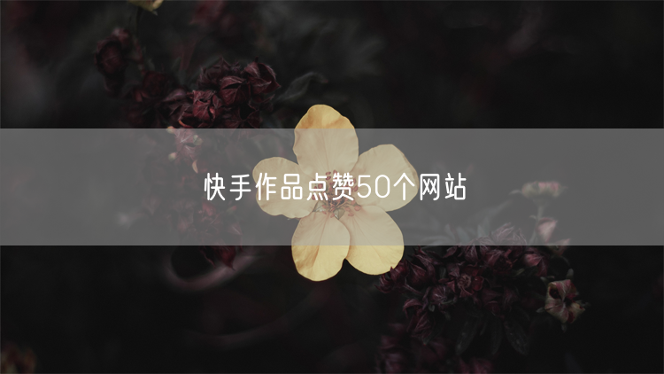 快手作品点赞50个网站
