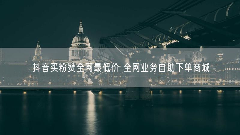 抖音买粉赞全网最低价 全网业务自助下单商城
