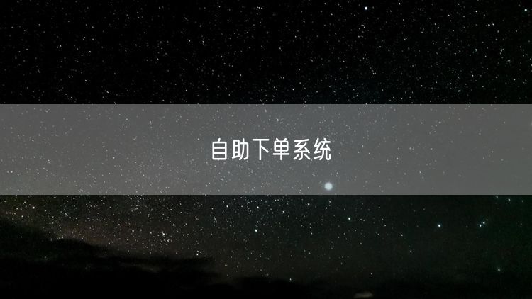 自助下单系统