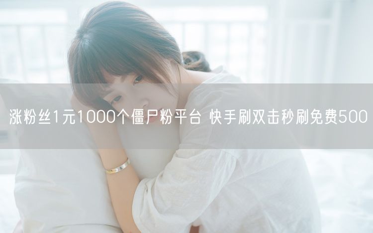 涨粉丝1元1000个僵尸粉平台 快手刷双击秒刷免费500