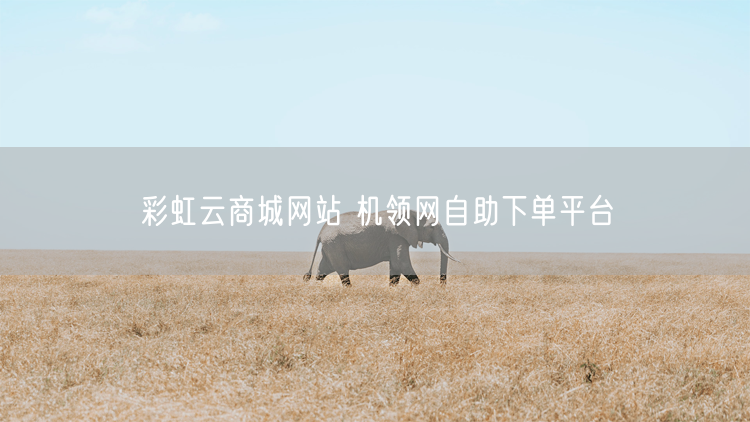 彩虹云商城网站 机领网自助下单平台