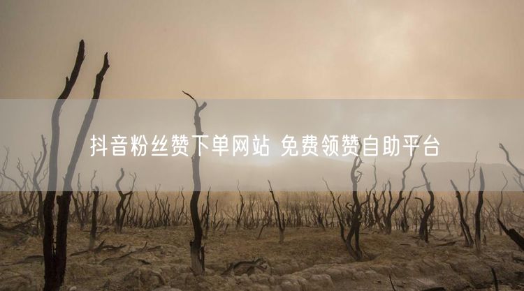 抖音粉丝赞下单网站 免费领赞自助平台