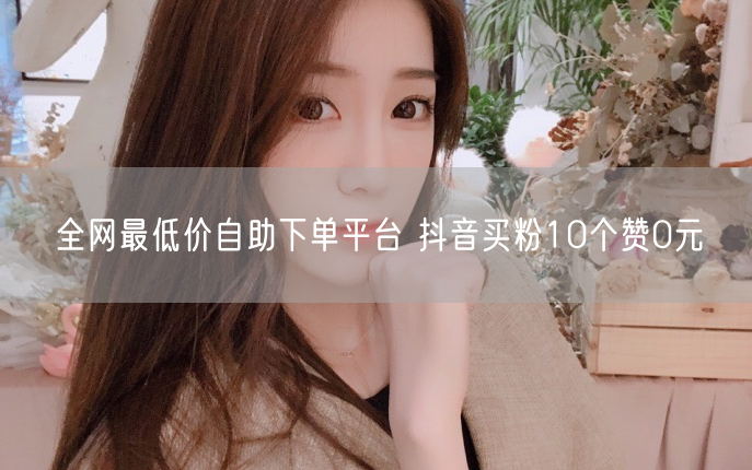 全网最低价自助下单平台 抖音买粉10个赞0元