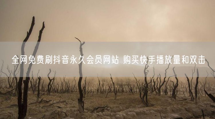 全网免费刷抖音永久会员网站 购买快手播放量和双击