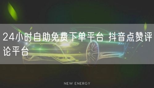 24小时自助免费下单平台 抖音点赞评论平台