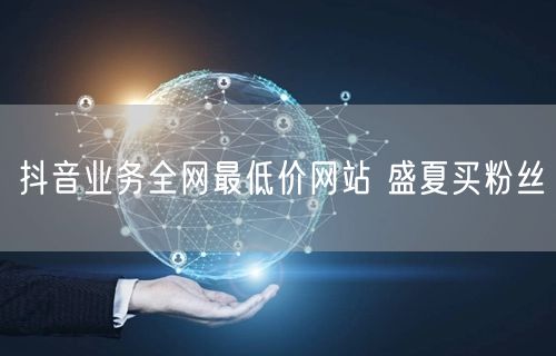 抖音业务全网最低价网站 盛夏买粉丝