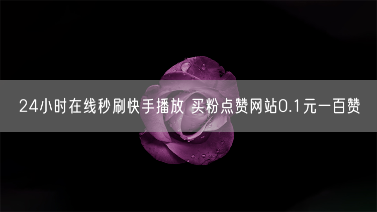 24小时在线秒刷快手播放 买粉点赞网站0.1元一百赞