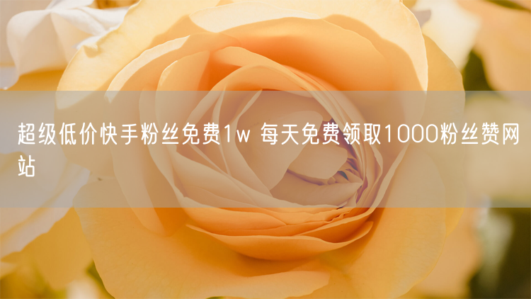 超级低价快手粉丝免费1w 每天免费领取1000粉丝赞网站