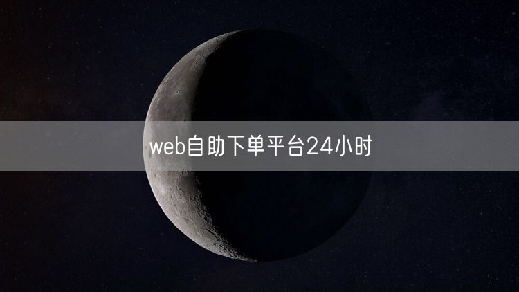 web自助下单平台24小时