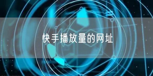 快手播放量的网址