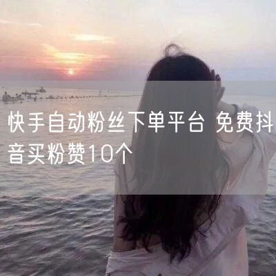 快手自动粉丝下单平台 免费抖音买粉赞10个