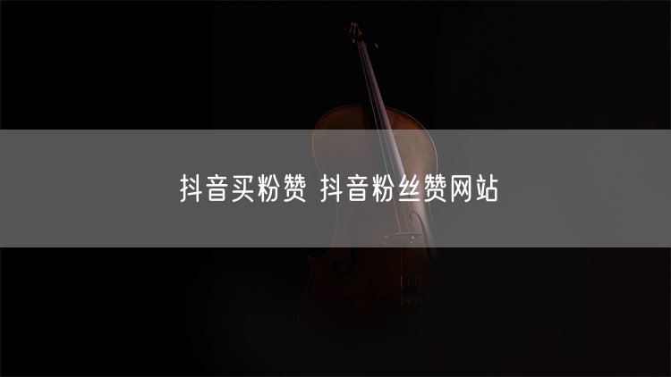抖音买粉赞 抖音粉丝赞网站