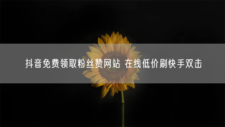 抖音免费领取粉丝赞网站 在线低价刷快手双击