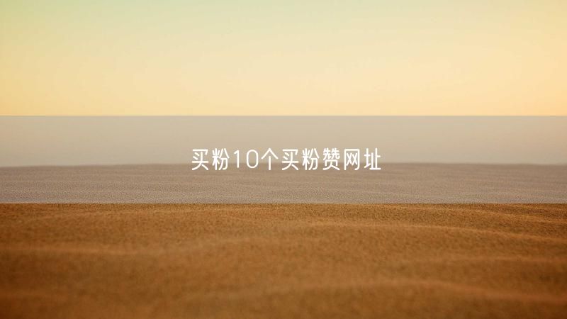 买粉10个买粉赞网址