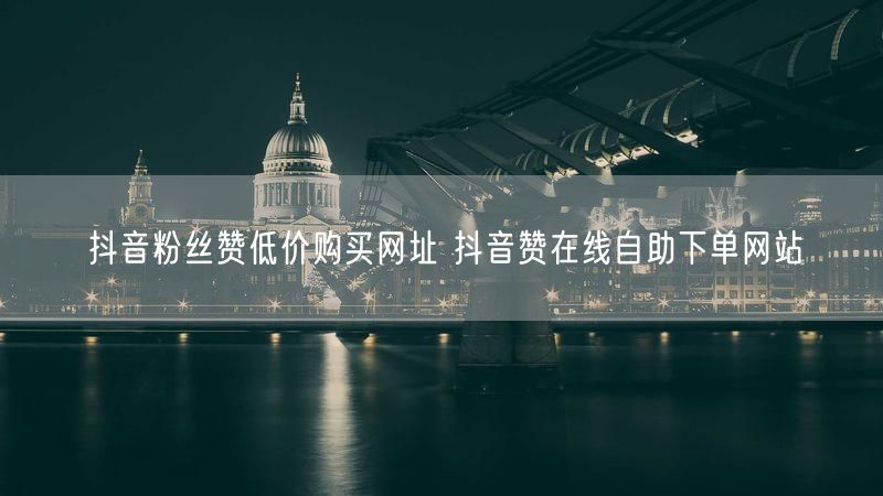 抖音粉丝赞低价购买网址 抖音赞在线自助下单网站