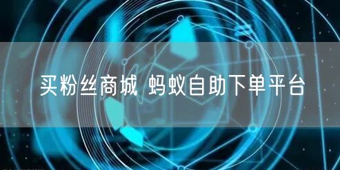 买粉丝商城 蚂蚁自助下单平台