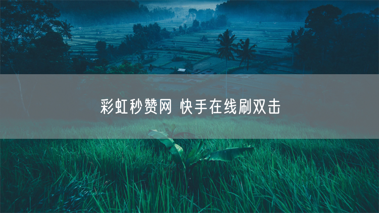 彩虹秒赞网 快手在线刷双击