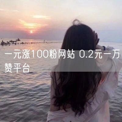 一元涨100粉网站 0.2元一万赞平台