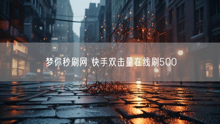梦你秒刷网 快手双击量在线刷500