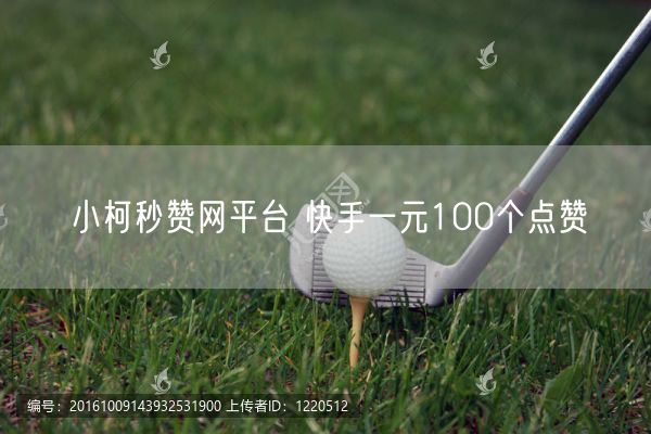 小柯秒赞网平台 快手一元100个点赞