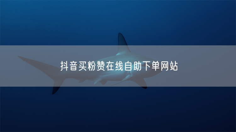 抖音买粉赞在线自助下单网站
