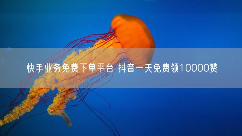 快手业务免费下单平台 抖音一天免费领10000赞