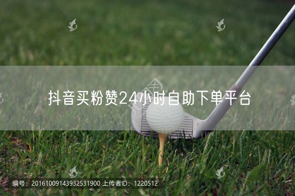 抖音买粉赞24小时自助下单平台