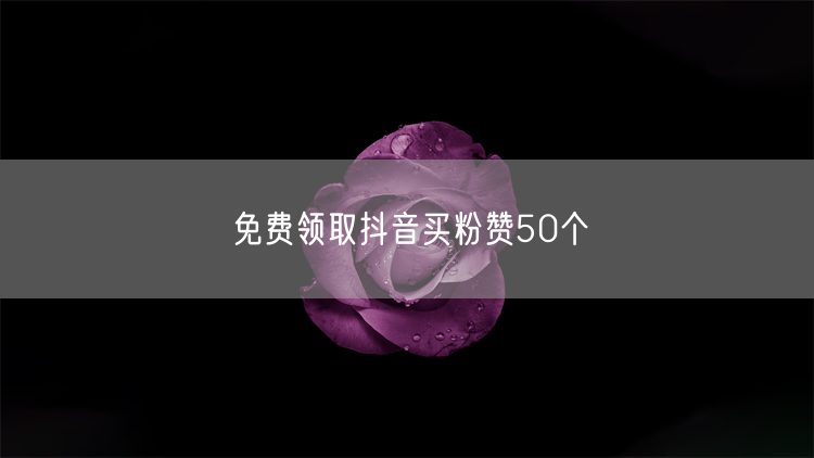免费领取抖音买粉赞50个
