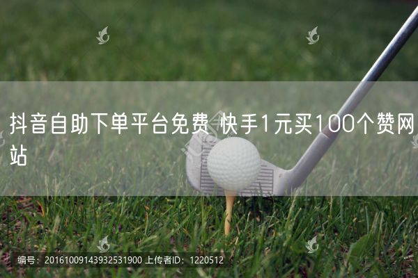 抖音自助下单平台免费 快手1元买100个赞网站