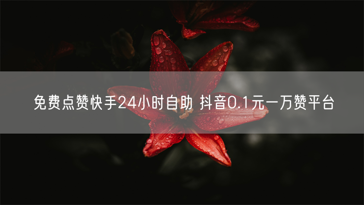 免费点赞快手24小时自助 抖音0.1元一万赞平台