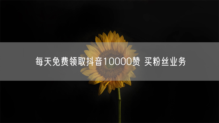 每天免费领取抖音10000赞 买粉丝业务